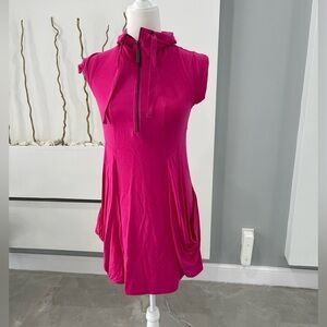 Kensie Fuchsia Hooded Dress with Zipper